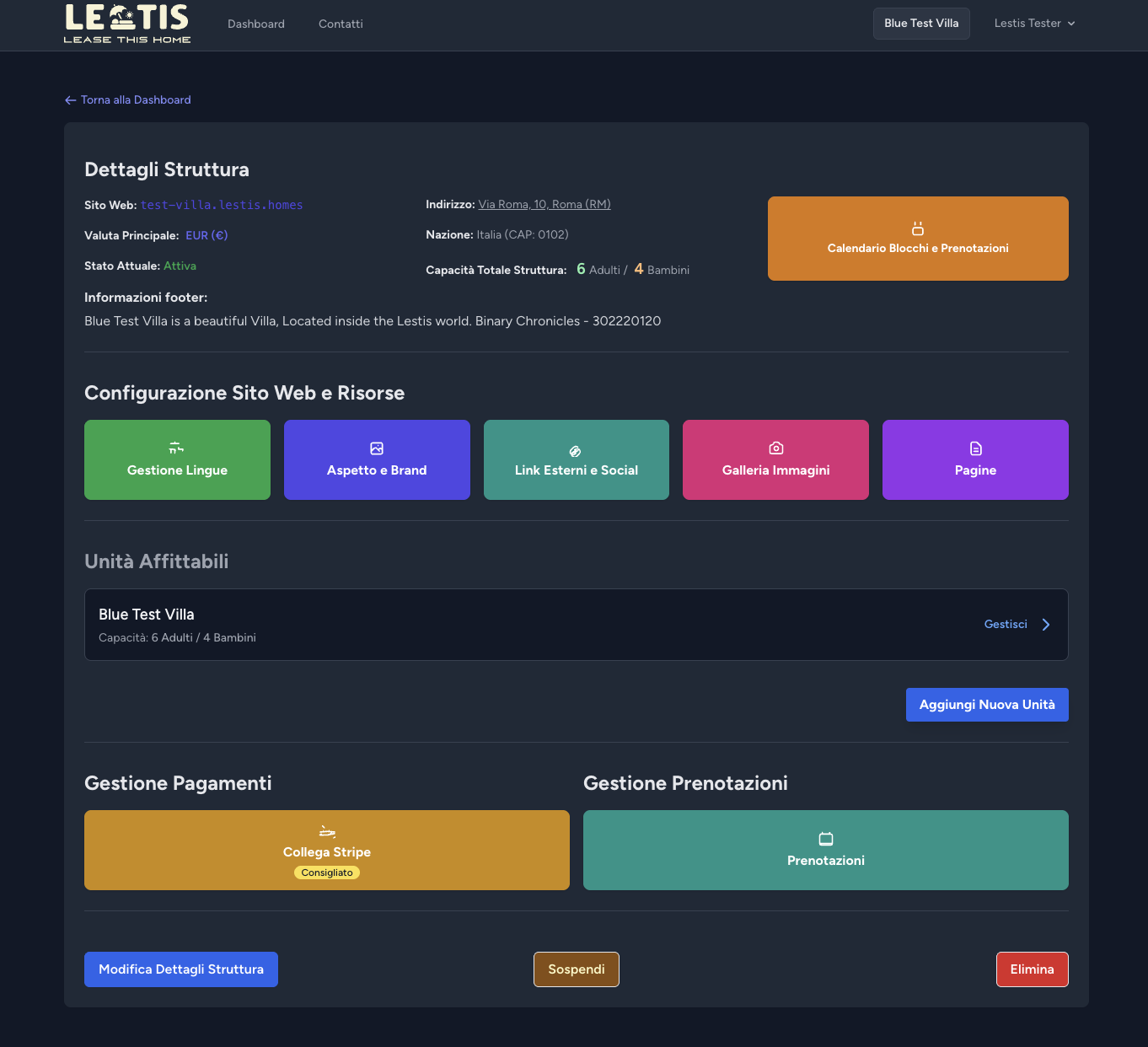 Lestis dashboard preview